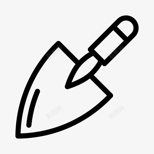 泥刀建筑砖石svg_新图网 https://ixintu.com 建筑 房地产 泥刀 砌墙刀 砖刀 砖石 线雕文 财产