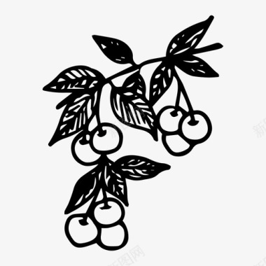 苹果树树枝花园图标