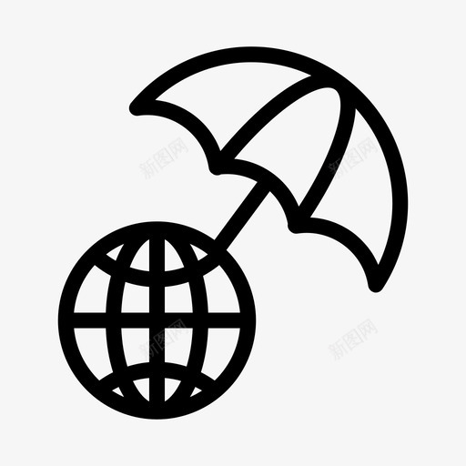 全局安全保护伞式svg_新图网 https://ixintu.com 全局 安全 保护伞 世界 互联网 安全线 字形