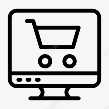 网上购物电子商务液晶屏图标