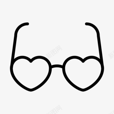 爱情眼镜护目镜心图标
