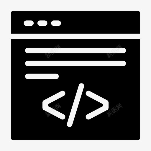 网页浏览器编码开发svg_新图网 https://ixintu.com 网页 网页浏览 浏览器 编码 开发 编程 数字 营销 符号