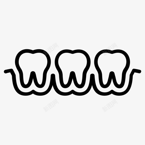 牙齿牙列磨牙svg_新图网 https://ixintu.com 牙齿 牙列 磨牙 口腔