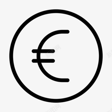 欧元硬币货币储蓄图标