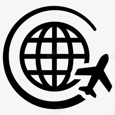 飞机环游世界飞行图标