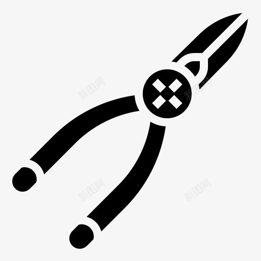 钳子施工切割svg_新图网 https://ixintu.com 施工 工具 钳子 切割 修理 修理工 字形