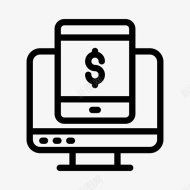 支付在线移动银行金融图标