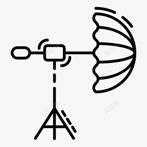 工作室伞形灯灯箱聚光灯svg_新图网 https://ixintu.com 工作室 伞形 灯箱 聚光灯 闪电 摄影 轮廓 向量 图标