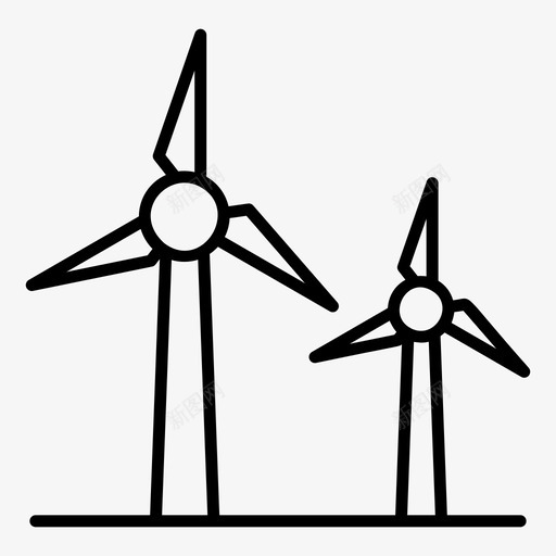 风力涡轮机替代电力家用风车svg_新图网 https://ixintu.com 风力 风车 涡轮机 家用 替代 电力 住宅 功率 能量 矢量 矢量图