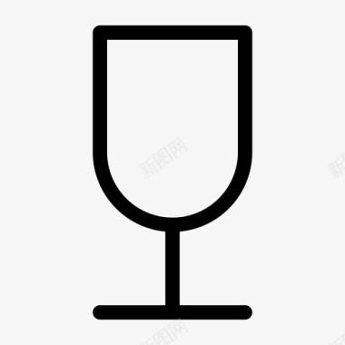 玻璃杯一杯酒一杯葡萄酒图标
