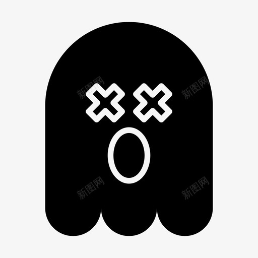 幽灵盲人表情符号svg_新图网 https://ixintu.com 表情 幽灵 符号 盲人 恐怖 实心