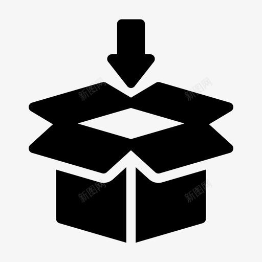 包裹箱纸箱送货svg_新图网 https://ixintu.com 包裹 箱包 纸箱 送货 包装 电子商务 字形