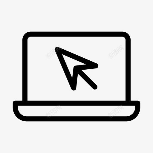 笔记本光标单击internetsvg_新图网 https://ixintu.com 笔记本 光标 单击 联机 通信线 字形