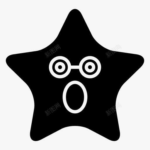 惊奇表情符号星星svg_新图网 https://ixintu.com 表情 符号 星星 惊奇 眩晕 实心