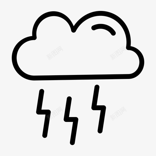 闪电天气云雨svg_新图网 https://ixintu.com 闪电 天气 云雨 风暴