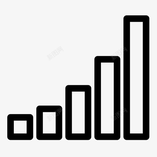 信号条形图电池svg_新图网 https://ixintu.com 信号 条形图 电池 满电 手机 电源