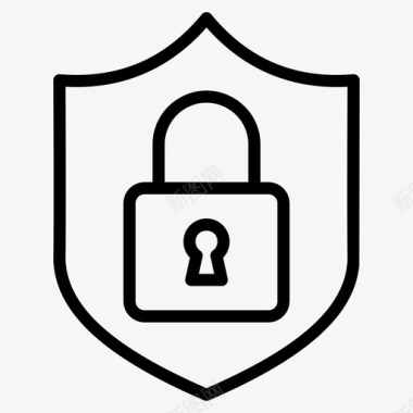 安全和保护加密防火墙图标
