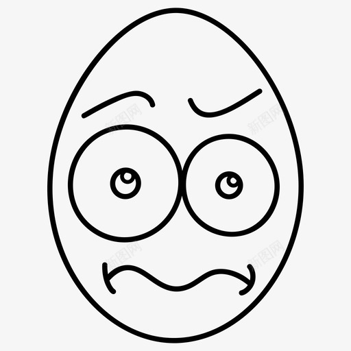 皱眉蛋装饰蛋可食用svg_新图网 https://ixintu.com 皱眉 装饰 可食用 蛋壳 食品 复活节 彩蛋 矢量 矢量图 图标