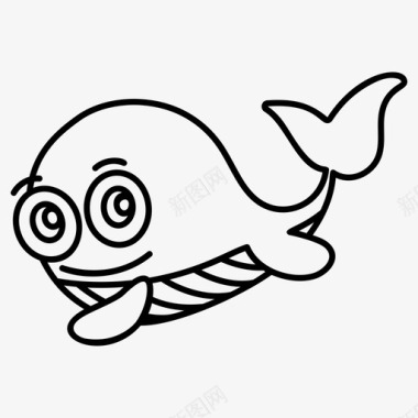 惊异鱼水生动物生物图标