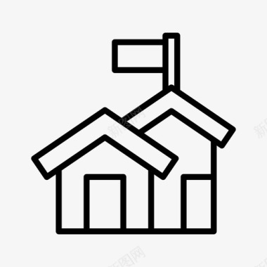 房子建筑物庄园图标
