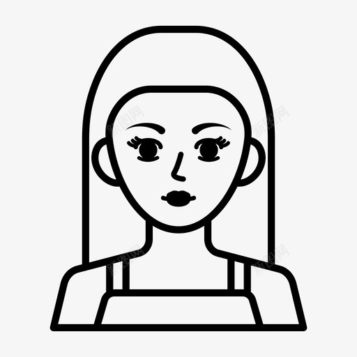 女人化身女孩长发svg_新图网 https://ixintu.com 女人 化身 女孩 长发 无袖 衬衫 发型 美女