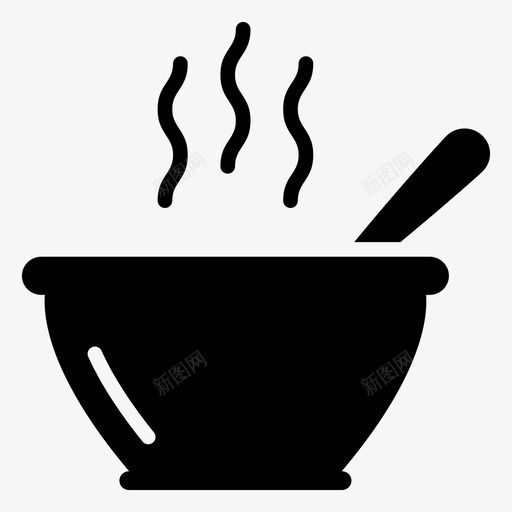 汤碗食物食物碗svg_新图网 https://ixintu.com 食物 汤碗汤 健康饮食 饮料 字形 向量 图标