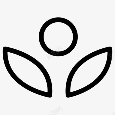 叶生态绿花图标