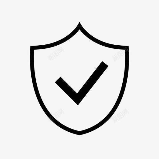 盾牌复选标记防护svg_新图网 https://ixintu.com 复选 标记 盾牌 防护 保护 安全带 轮廓 字形 形的 防护罩