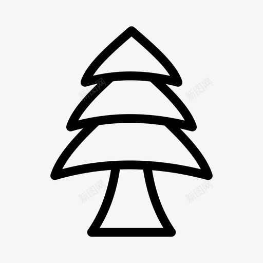 冷杉圣诞绿色svg_新图网 https://ixintu.com 圣诞 冷杉 绿色 自然 松树 线雕文