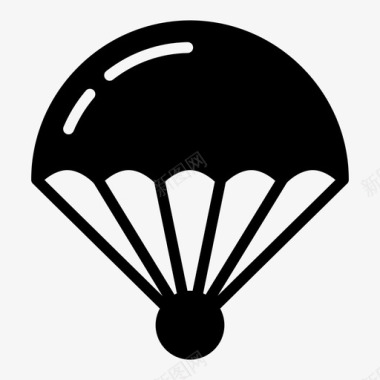 跳伞气球降落伞图标