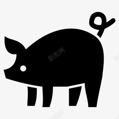猪动物家养图标