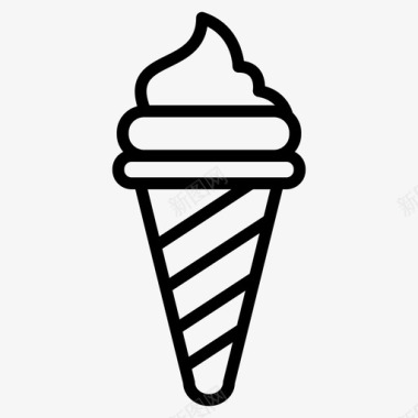 冰淇淋圆锥体棒棒糖图标