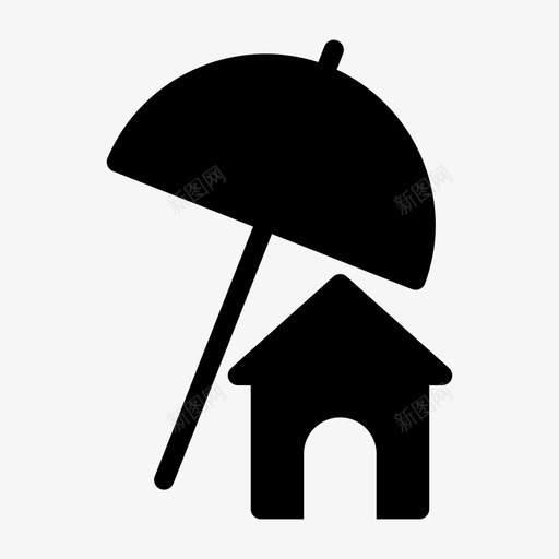 房屋保护建筑房屋svg_新图网 https://ixintu.com 房屋 保护 建筑 房地产 线雕文