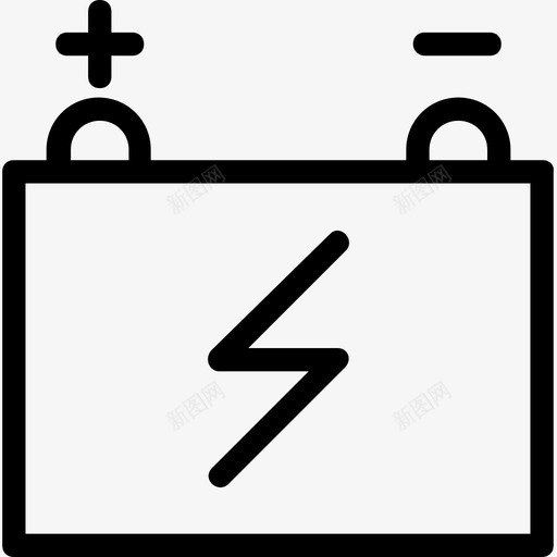 汽车电池充电能量svg_新图网 https://ixintu.com 汽车 电池 充电 能量 电源 科技 平滑 线图 图标