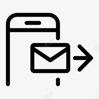 移动电子邮件通知电话图标