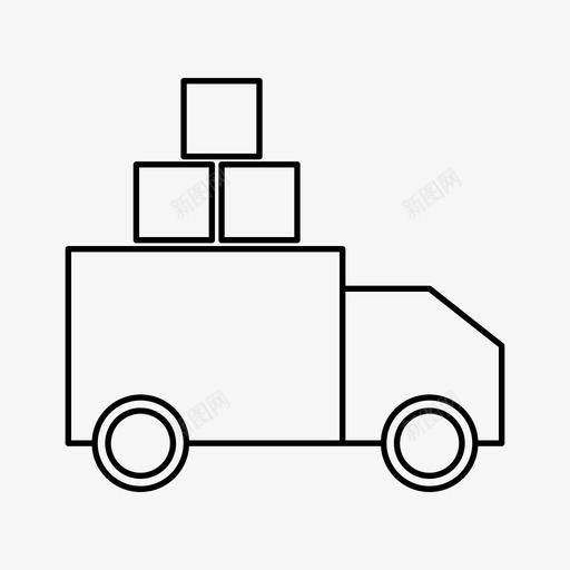 包装交货汽车装运svg_新图网 https://ixintu.com 包装 交货 汽车 装运 运输 卡车 业务 概要