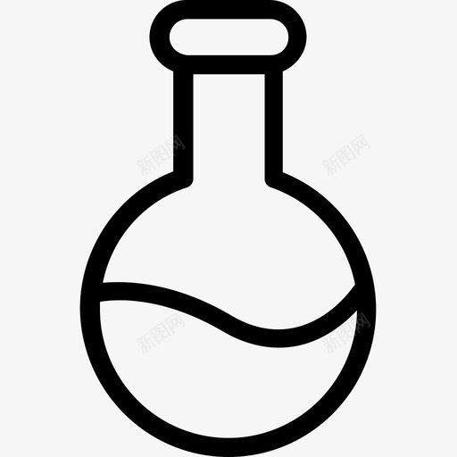 烧瓶化学品锥形瓶svg_新图网 https://ixintu.com 烧瓶 化学品 锥形 实验室 研究 科学技术 平滑 线图 图标