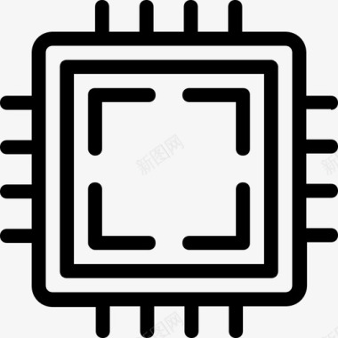 cpu芯片电子硬件图标