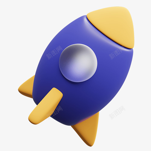 火箭3D卡通图标图png免抠素材_新图网 https://ixintu.com 火箭 卡通 图标 标图