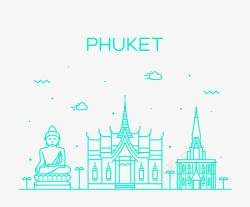 时尚高端新加坡首尔世界着名城市标志性建筑地标矢量设素材