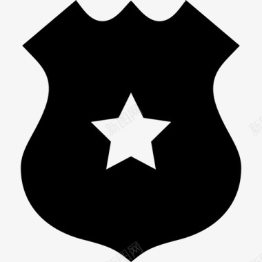 警徽徽章盾牌图标