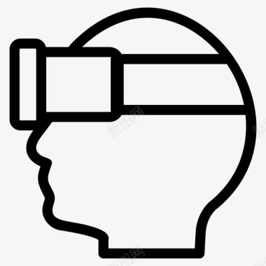 虚拟现实3d眼镜增强现实图标