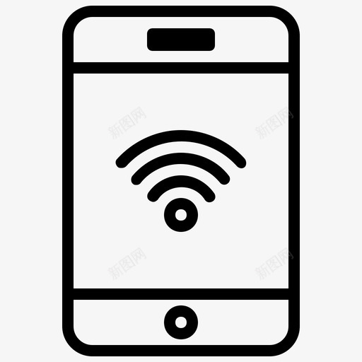 wifi信号通话信息svg_新图网 https://ixintu.com 信号 智能 手机 通话 信息 照片 视频