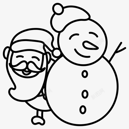 雪人圣诞字符颗粒雪svg_新图网 https://ixintu.com 字符 雪人 圣诞 颗粒 雪雪 卡通 圣诞老人 线图 图标 集合