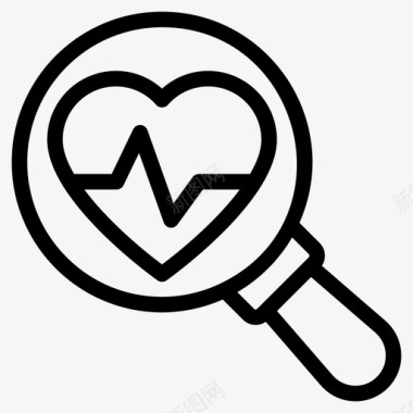 医疗诊断心律失常心脏病学图标