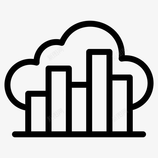 云数据分析云计算云形成svg_新图网 https://ixintu.com 数据分析 云计算 形成 云图 托管 图表 分析 文档 相关 线图 图标