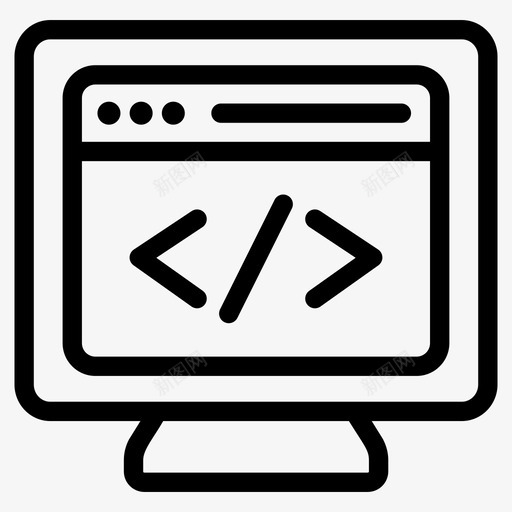 网络编程html编码软件开发svg_新图网 https://ixintu.com 网络编程 编码 网络 软件开发 开发 数据 科学技术 线图 图标 集合