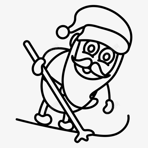 滑雪圣诞滑冰svg_新图网 https://ixintu.com 滑雪 圣诞老人 圣诞 滑冰 系列