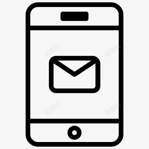 信件电话信息svg_新图网 https://ixintu.com 智能 手机 信件 电话 信息 照片 视频