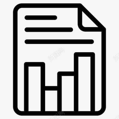 业务报告条形图分析财务报告图标